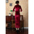 3/4 Ärmel in voller Länge traditionelles chinesisches Cheongsam-Kleid aus Samt