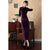 3/4 Sleeve Full Length Velvet Traditional Cheongsam Chinese Dress