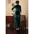 3/4 Sleeve Full Length Velvet Traditional Cheongsam Chinese Dress