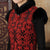 Col en fourrure velours avec dentelle florale Cheongsam robe chinoise