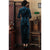 3/4 Sleeve Full Length Floral Brocade Cheongsam Qipao Dress