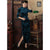 3/4 Sleeve Full Length Floral Brocade Cheongsam Qipao Dress