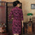 Velvet with Auspicious Pattern Lace Bodycon Traditional Cheongsam Qipao Dress