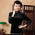 3/4 Sleeve Velvet Cheongsam Top Chinese Shirt