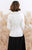 Camisa china superior de cheongsam de algodón elegante con estampado floral de manga 3/4