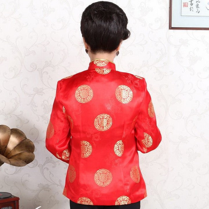 Classic Brocade Chinese Festival Coat Mother's Jacket