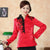 Floral Embroidery Taffeta Chinese Jacket Mother's Coat