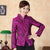 Floral Taffeta Chinese Jacket Mother's Coat with Butterfly Button
