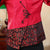 Manteau de mère de veste chinoise de taffetas de bord inférieur de calligraphie