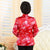 Chaqueta china de brocado floral Abrigo de cumpleaños de la madre