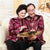 Brocade Parent's Anniversaire Couple Assorti Vestes Chinoises Traditionnelles