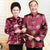 Brocade Parent's Anniversaire Couple Assorti Vestes Chinoises Traditionnelles