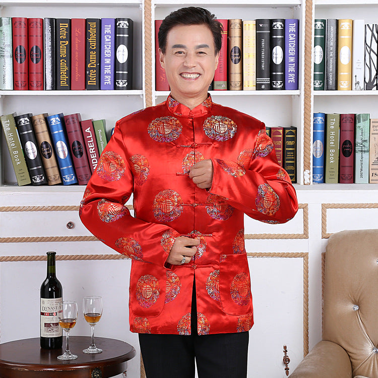 Brocade Parent's Birthday Matching Couple Traditional Chinese Jackets ...