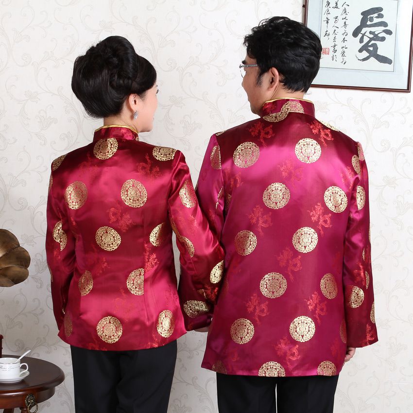 Brocade Matching Couple Jackets Chinese Festival Coats