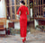Robe chinoise Cheongsam en dentelle classique pleine longueur à demi-manches