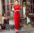 Vestido chino cheongsam de encaje clásico de longitud completa de media manga
