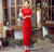 Half Sleeve Full Length Classic Lace Cheongsam Chinese Dress