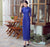 Half Sleeve Full Length Classic Lace Cheongsam Chinese Dress