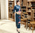 3/4 Sleeve Full Length Floral Velvet Cheongsam Chinese Dress