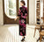 3/4 Sleeve Full Length Floral Velvet Cheongsam Chinese Dress