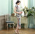Full Length Classic Floral Silk Blend Cheongsam Chinese Dress