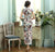 Full Length Classic Floral Silk Blend Cheongsam Chinese Dress