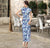 Full Length Bodycon Floral Silk Blend Cheongsam Chinese Dress