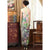 Key Hole Neck Full Length Modal Floral Cheongsam Chinese Dress