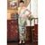 Key Hole Neck Full Length Modal Floral Cheongsam Chinese Dress
