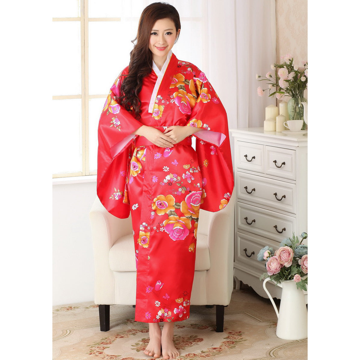 japanese traditional dress women Kimono Geisha symbolizing hope and comfort.Its loose fit will keep you comfortable in all circumstances Japanese Kimono Robes Chinese Traditional