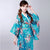 Kimono japonés tradicional floral para mujer