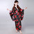 Kimono giapponese tradizionale con motivo a rose da donna