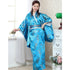 Kimono giapponese tradizionale da donna in broccato con motivo Dargon & Phoenix