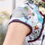 Elegant Silk Blend Knee Length Floral Cheongsam Evening Dress