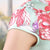 Knee Length Silk Blend Floral Cheongsam Evening Dress