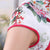 Knee Length Silk Blend Floral Cheongsam Evening Dress