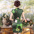 Robe de soirée Cheongsam en soie mélangée à motif Lotus et au genou