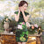 Robe de soirée Cheongsam en soie mélangée à motif Lotus et au genou