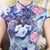 Knee Length Silk Blend Floral Cheongsam Evening Dress