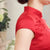 Knee Length Phoenix & Peony Pattern Silk Blend Cheongsam Evening Dress