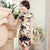 Traditional Chinese Painting Pattern Silk Blend Cheongsam Evening Dress