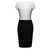 Cap Sleeve Knee Length Pencil Dress with Lace Appliques Waist