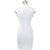 Floral Embroidery Fancy Cotton Knee Length Cheongsam Chinese Dress