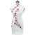 Broderie florale fantaisie coton longueur genou robe chinoise Cheongsam