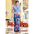 Robe chinoise Cheongsam pleine longueur en velours fleuri avec trou de serrure