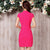 Key Hole Neck Floral Embroidery Cheongsam Chinese Dress