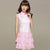 Cheongsam Top Tiered Skirt Longueur Genou Robe Chinoise