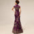 Cheongsam Top Full Length Mermaid Evening Dress with Lace & Sequins