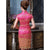Knee Length Floral Brocade Traditional Cheongsam Chinese Dress
