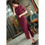 Mandarin Collar Half Sleeve Full Length Lace Cheongsam Chinese Dress
